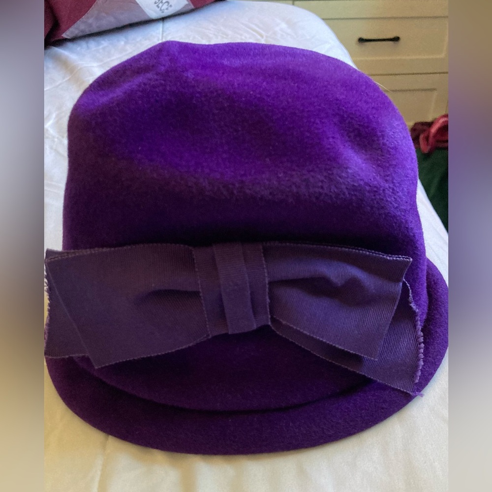 Elegant Purple Women's Hat with Bow